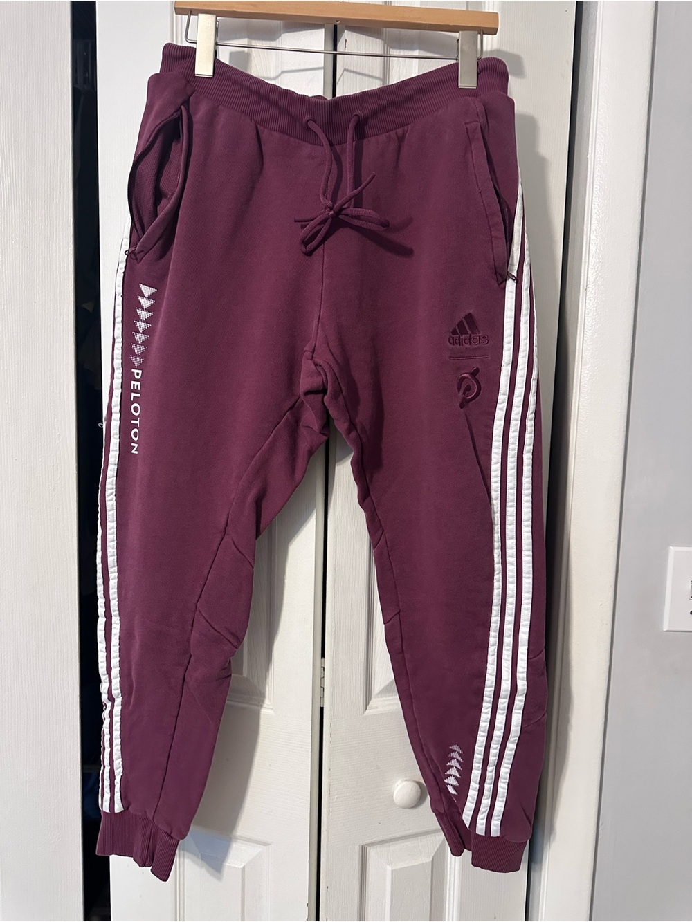 Adidas x Peloton Adult Maroon Jogger Sweatpants